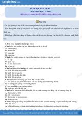 Đề thi học kì 2 Sinh 11 Cánh diều - Đề số 2